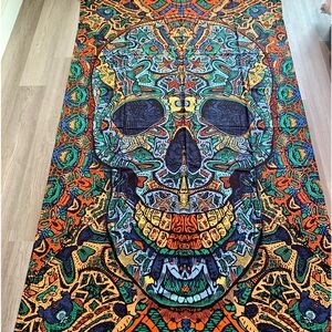 3D Skull Tapestry
